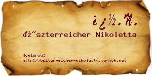 Öszterreicher Nikoletta névjegykártya